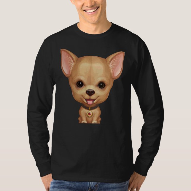 Camiseta Fawn Smooth Coat Chihuahua (Anverso)