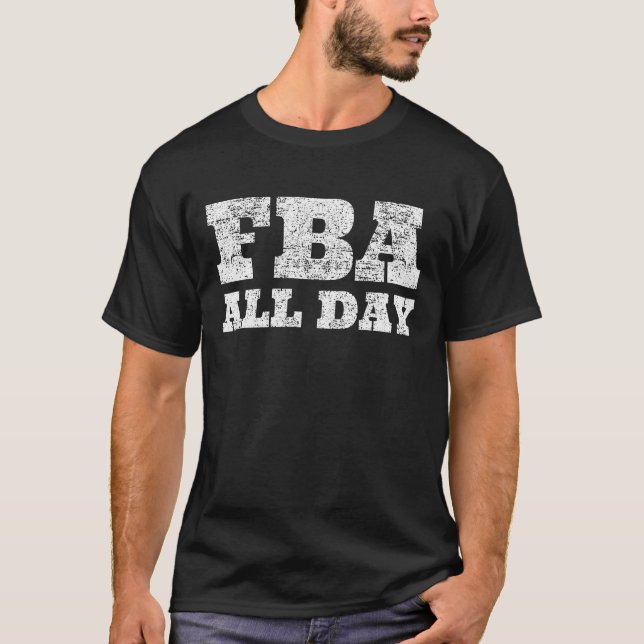Camiseta FBA All Day Black Foundational History American (Anverso)