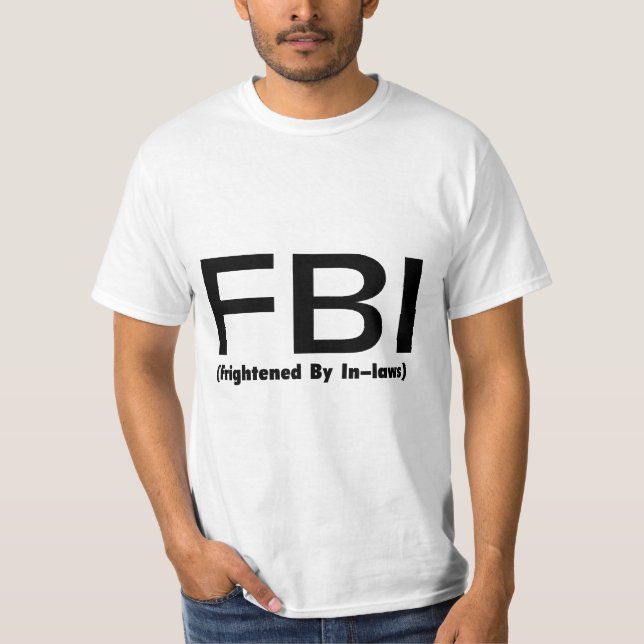 Camiseta FBI asustado cerca en leyes (Anverso)