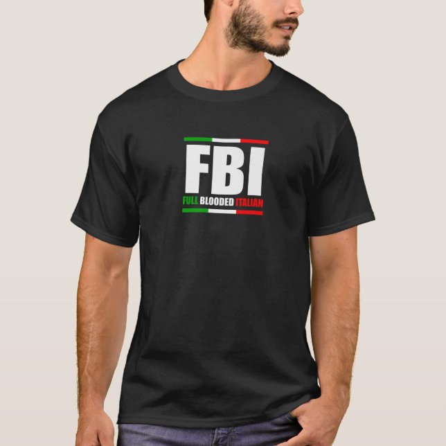 Camiseta FBI, con sangre total, Orgullo de Amer (Anverso)