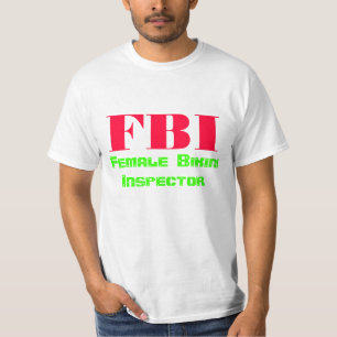 Camiseta FBI, inspector de sexo femenino del bikini