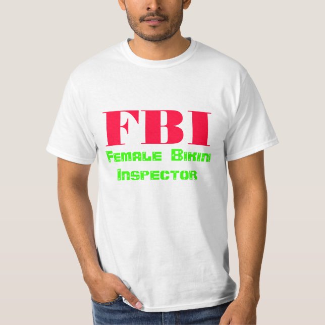 Camiseta FBI, inspector de sexo femenino del bikini (Anverso)