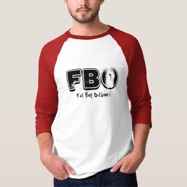 Camiseta FBO, muchacho gordo al aire libre (Anverso)