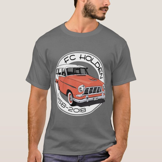 Camiseta FC Holden - sedán de la estación - rojo y blanco (Anverso)