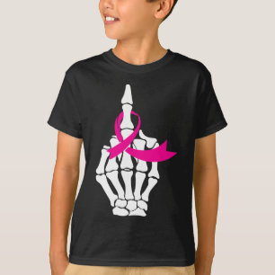 Camiseta Fck Cáncer de Mama Dedo Medio Cinta Rosa Awaren