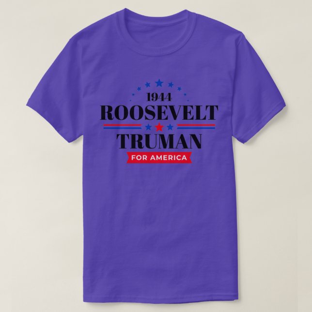 Camiseta FDR 1944 Campaña Franklin Roosevelt Harry Truman  (Diseño del anverso)
