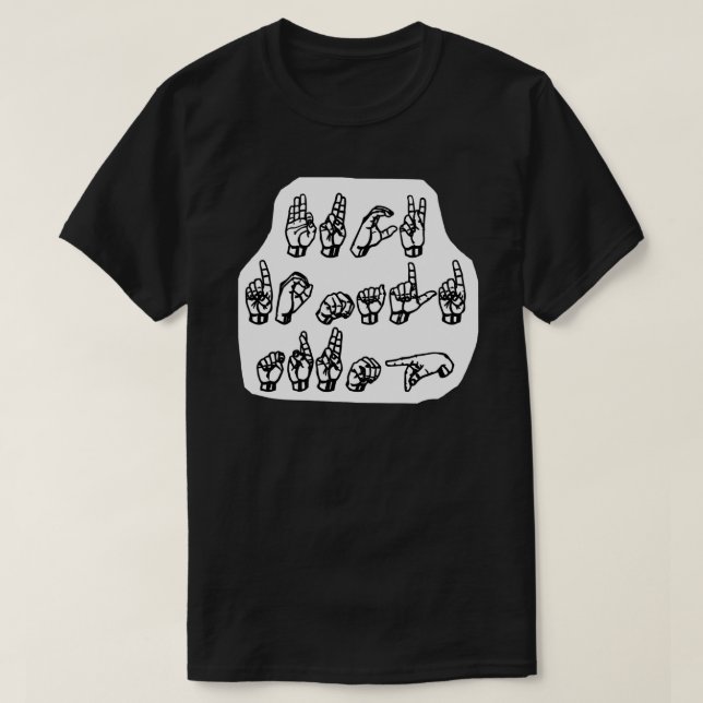Camiseta FDT ASL, lenguaje de signos americano, anti trump  (Diseño del anverso)