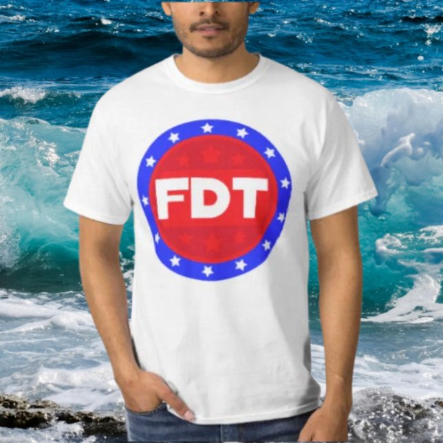 Camiseta FDT | Camisas de declaración negrita roja, blanca  (Subido por el creador)