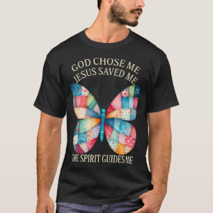 Camiseta Fe Cristiana Dios Me Eligió Jesús Me Salvó