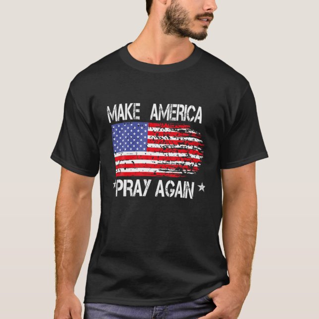 Camiseta Fe Cristiana Dolorosa Por Hacer Que Estados Unidos (Anverso)