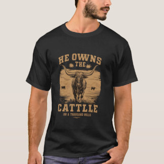 Camiseta Fe cristiana Él posee el ganado