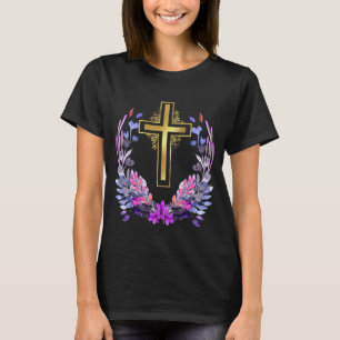 Camiseta Fe Cristiana Jesús Religión Católica Flujo Cruzado