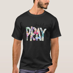 Camiseta Fe cristiana motivacional de pura raza Boho Floral