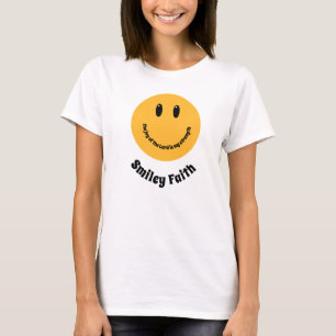 Camiseta Fe cristiana sonriente cara sonriente