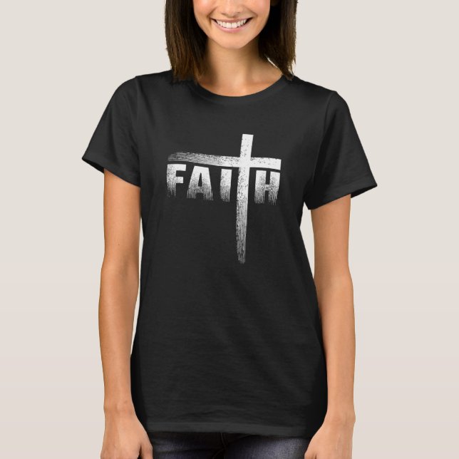 Camiseta Fe cristiana y fe cruzada cristiana (Anverso)
