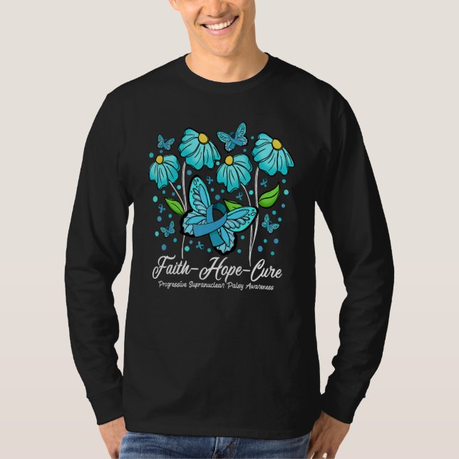 Camiseta Fe Curación Mariposa Parálisis Supranuclear Progre (Anverso)