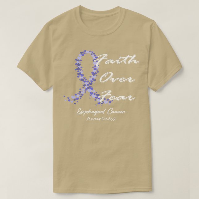 Camiseta Fe De Conciencia Sobre El Cáncer Esofágico Por Tem (Diseño del anverso)