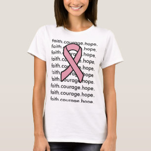 Camiseta Fe de la cinta del cáncer de pecho