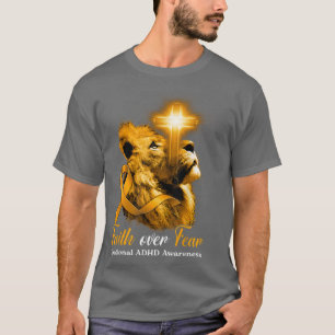 Camiseta Fe de la Cruz de León Cristiana por miedo al TDAH 