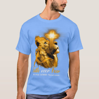 Camiseta Fe de la Cruz de León Cristiana por miedo al TDAH