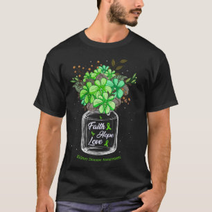 Camiseta Fe de la enfermedad Amor Esperanza Flor Conciencia