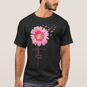 Camiseta Fe de la margarita rosada - Conciencia sobre el cá
