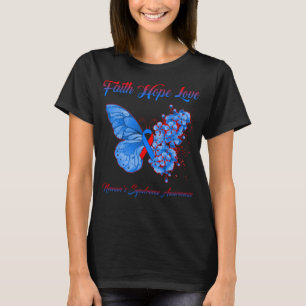 Camiseta Fe de la mariposa espero amar el síndrome de Noona