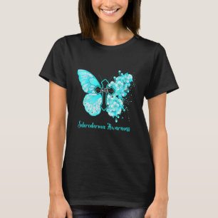 Camiseta Fe de la mariposa Verde azulada de las mujeres Con