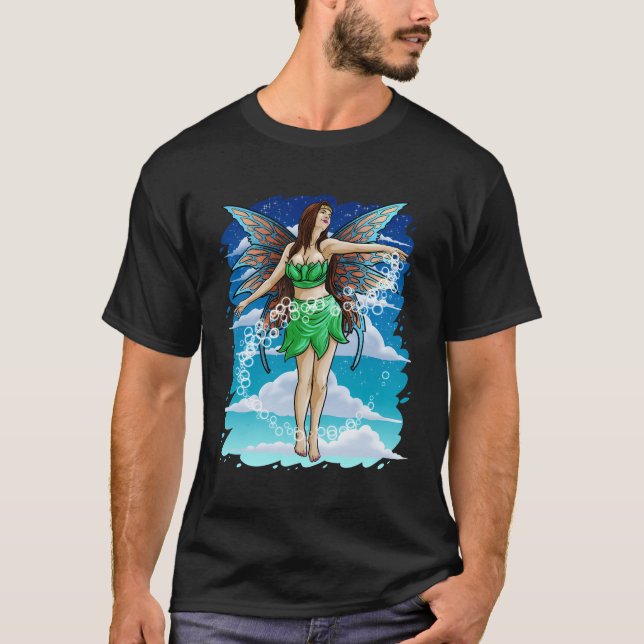 Camiseta Fe de regalo de hadas verdes Fay Wings Pixie Magic (Anverso)