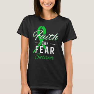 Camiseta Fe de sobreviviente de glaucoma por miedo Cinta ve