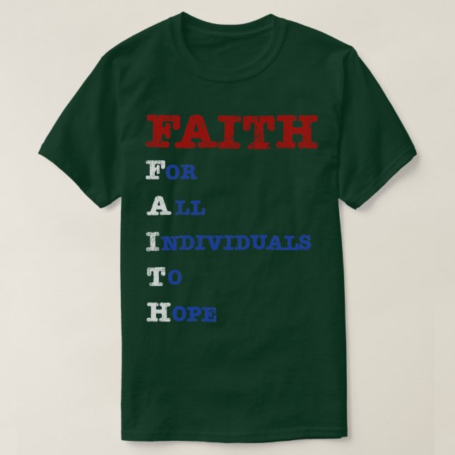 Camiseta FE De Todos Los Individuos A Esperar (Diseño del anverso)