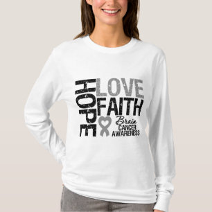 Camiseta Fe del amor de la esperanza de la conciencia del