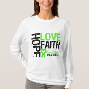 Camiseta Fe del amor de la esperanza de la enfermedad de