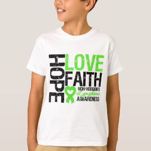 Camiseta Fe del amor de la esperanza del linfoma