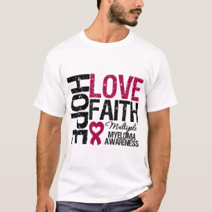 Camiseta Fe del amor de la esperanza del mieloma múltiple