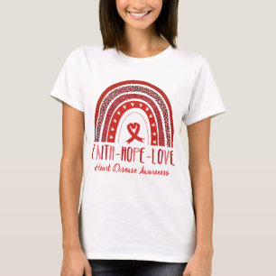 Camiseta Fe del Arcoiris Esperanza Amor Enfermedad del Cora