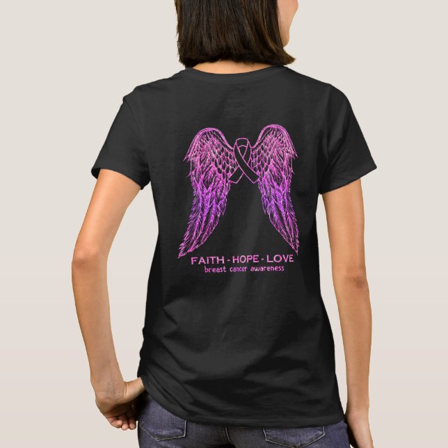Camiseta Fe del Cáncer de Mama Espero Que El Amor Vuelva A  (Reverso)