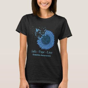 Camiseta Fe del girasol esperanza amor Diabetes Sensibiliza