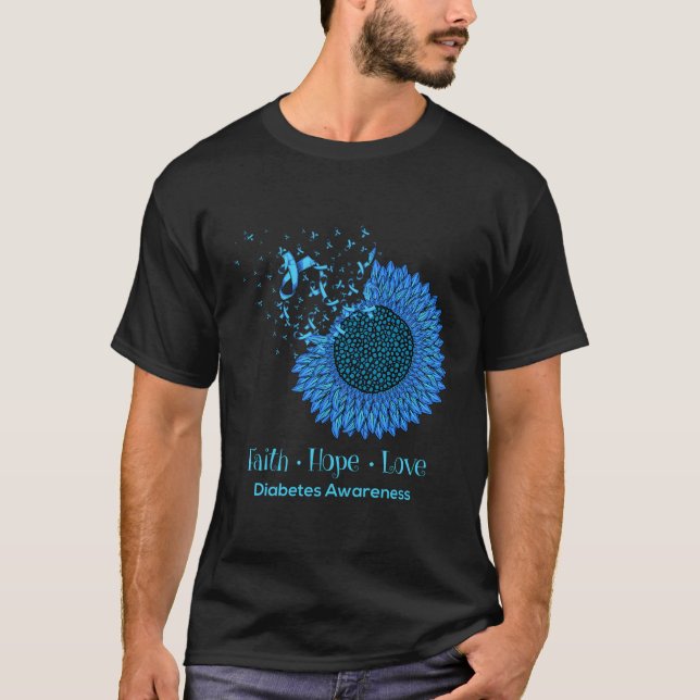 Camiseta Fe del girasol esperanza amor Diabetes Sensibiliza (Anverso)