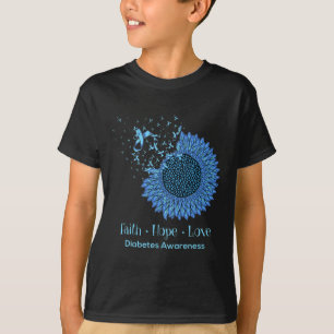 Camiseta Fe del girasol esperanza amor Diabetes Sensibiliza