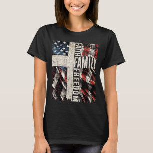 Camiseta Fe Doméstica de la Fe - Vintage Patriótico Cristia