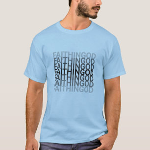 Camiseta FE EN DIOS Texto repetido