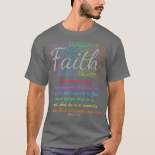 Camiseta FE EN JESÚS Hebreos 116 contra la Biblia Cristiana