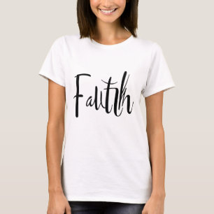 Camiseta "Fe" en un estilo simple y gracioso