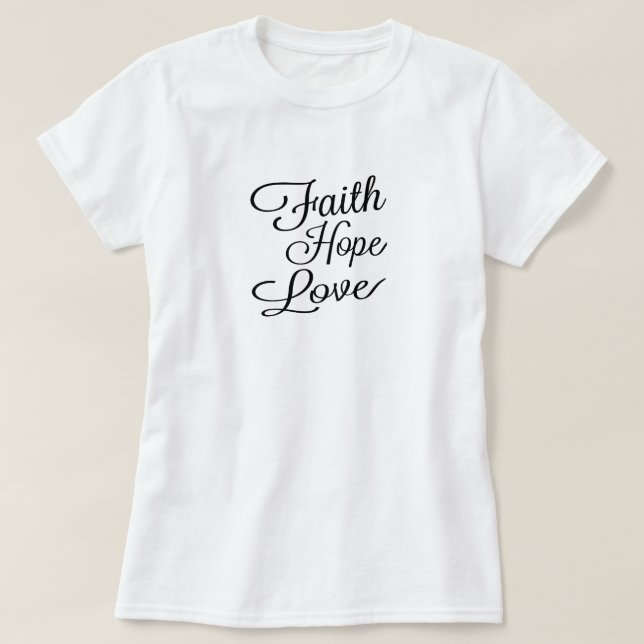Camiseta Fe Esperanza Amor (Diseño del anverso)