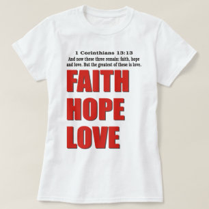 Camiseta Fe Esperanza Amor