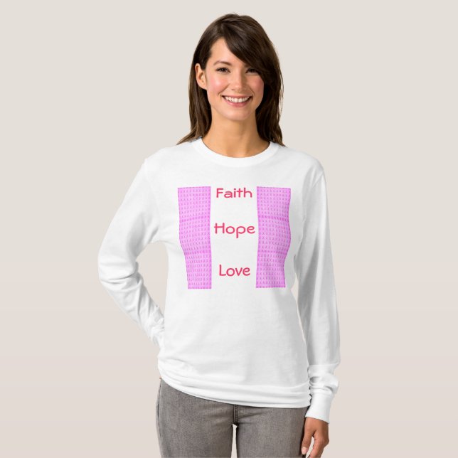 Camiseta Fe, esperanza + amor (Anverso completo)