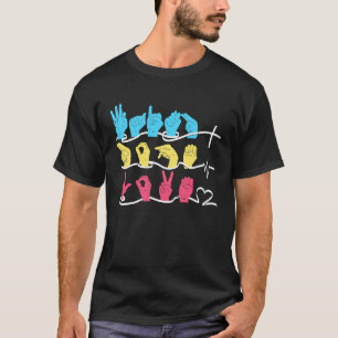 Camiseta Fe Esperanza Amor ASL Lenguaje de Señas Americano