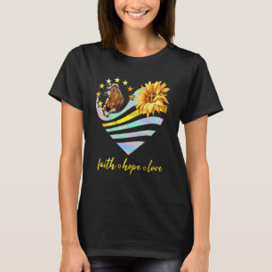 Camiseta Fe Esperanza Amor Caballos Daisy Cristiano Dios Re