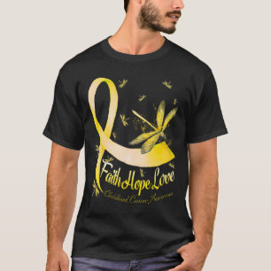 Camiseta Fe Esperanza Amor Conciencia de Cáncer Infantil Dr